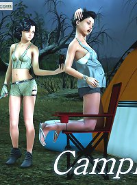 An argument over a tent ends up as a switching for one of the 2 girls