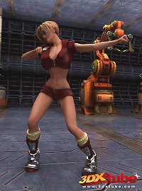 Foxy alien slut strips down to reveal her hot tight body.