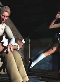 A selection of spanking dress up games in the attic