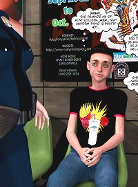 crazy 3d xxx world police officer came to young boy and flash her tits in public