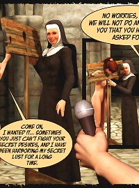 Fixed lady was sadistically drilled till cum by crazy nuns